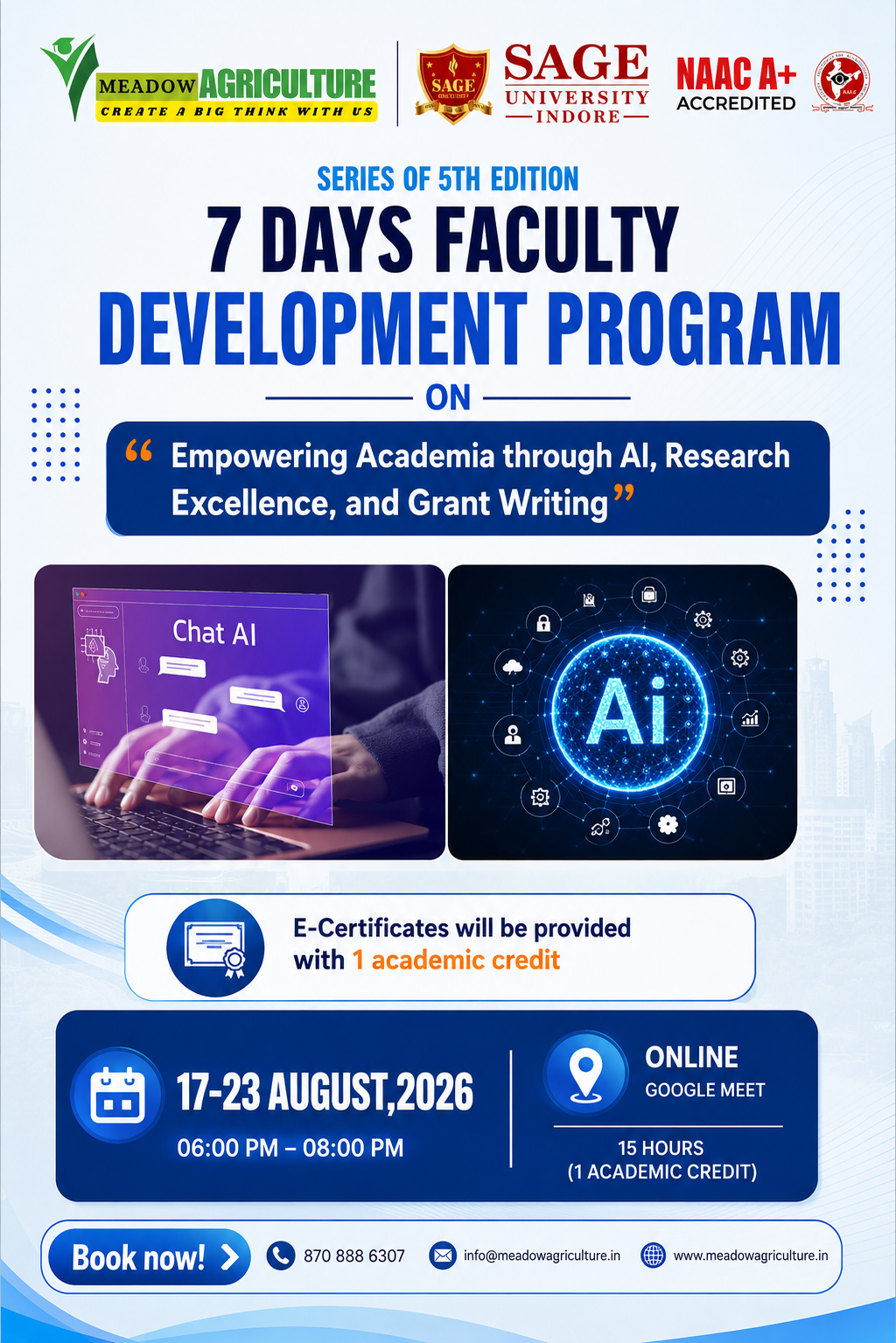 5th      7 days Faculty Development Program